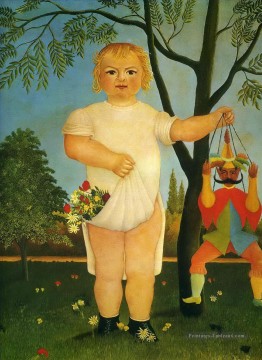 enfant avec une marionnette Henri Rousseau post impressionnisme Naive primitivisme Peinture à l'huile